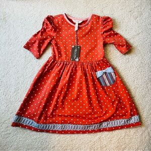 NWT Matilda Jane Red Polka Dot Dress with pocket